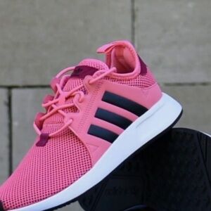 Adidas Pink and Black Athletic Shoes